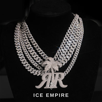 Iced Out Rose Gold Plated Moissanite Cuban Chain