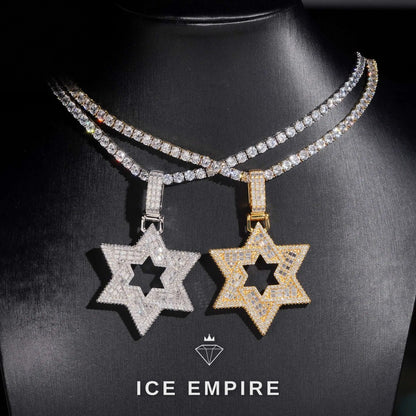 Iced Out Rose Gold Plated Moissanite Pendant