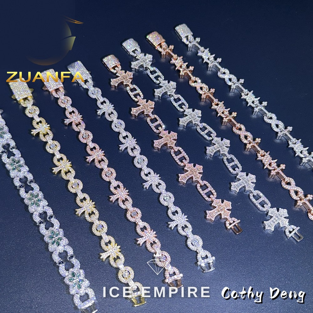 Iced Out Rose Gold Plated Moissanite Cuban Chain