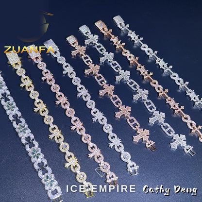 Iced Out Rose Gold Plated Moissanite Cuban Chain