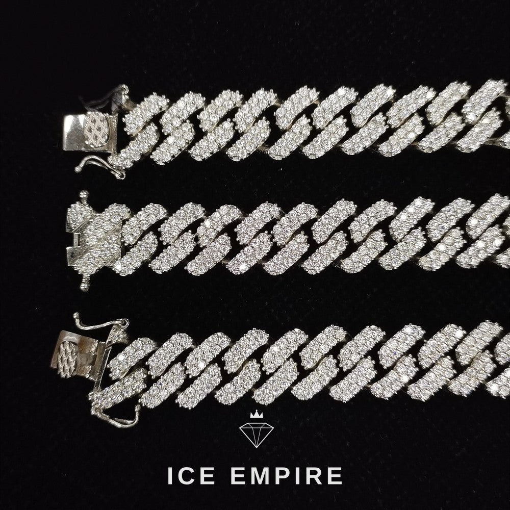 Iced Out 925 Silver Moissanite Bracelet