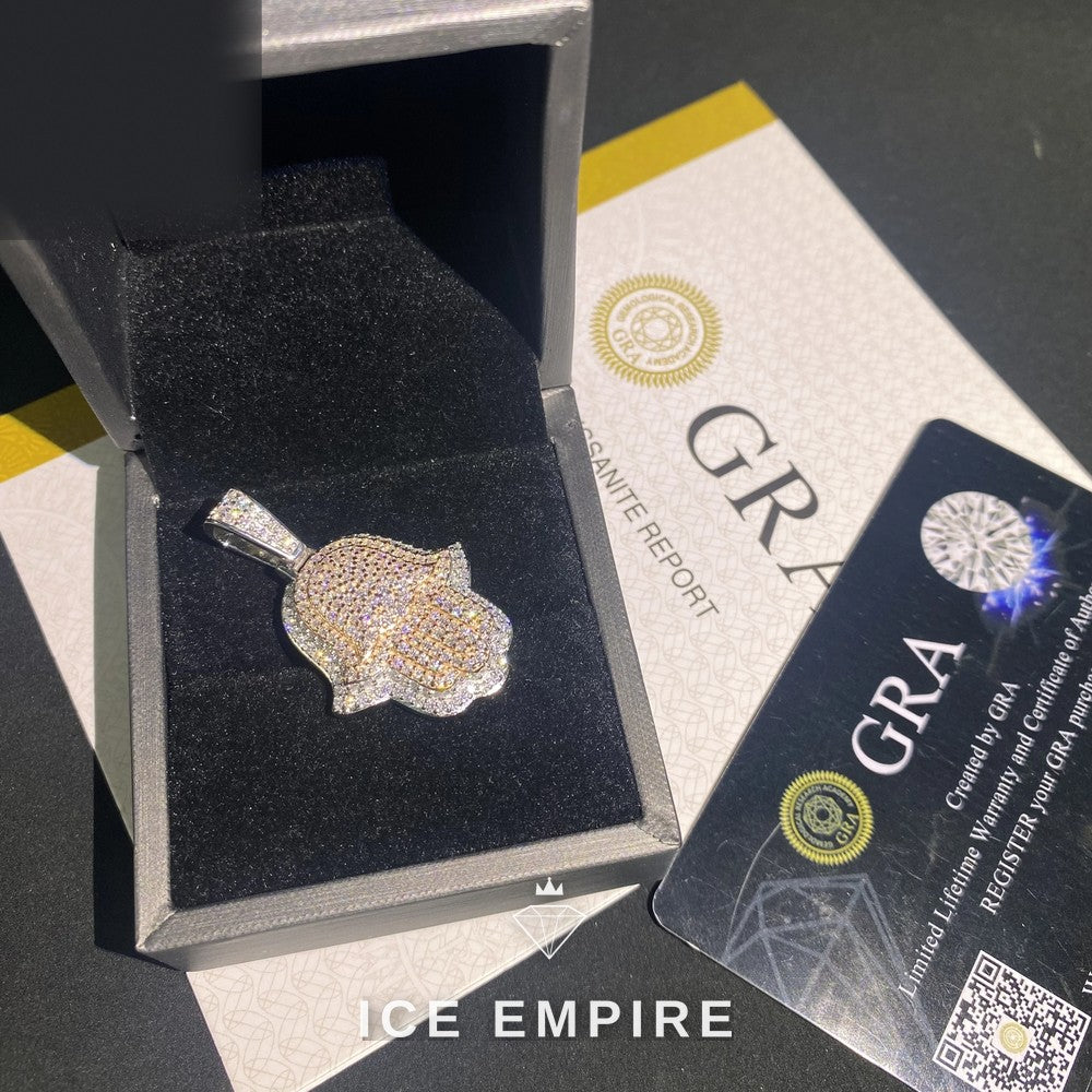 Iced Out 925 Silver Moissanite Pendant
