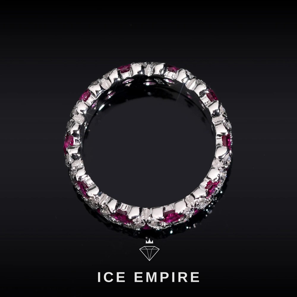Iced Out 925 Silver Lab Grown Diamond Ring
