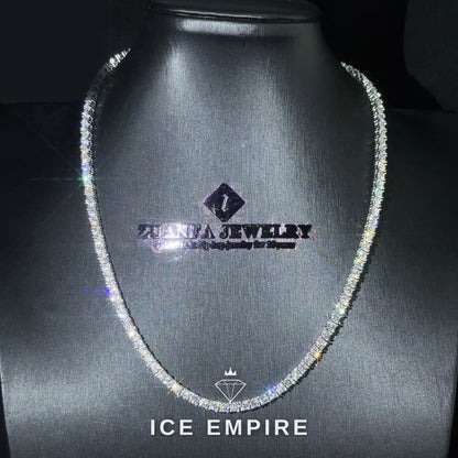Iced Out Rose Gold Plated Moissanite Cuban Chain