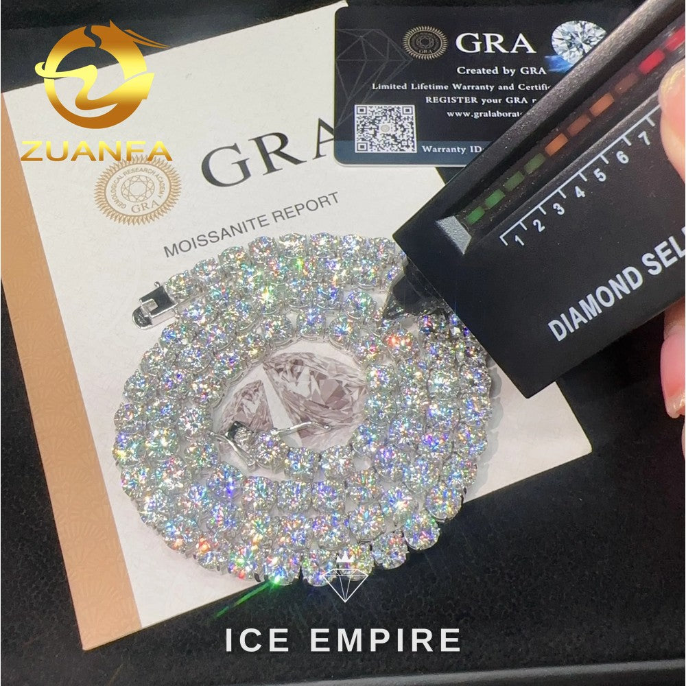 Iced Out Rose Gold Plated Moissanite Cuban Chain