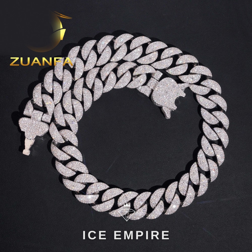 Iced Out Rose Gold Plated Moissanite Cuban Chain