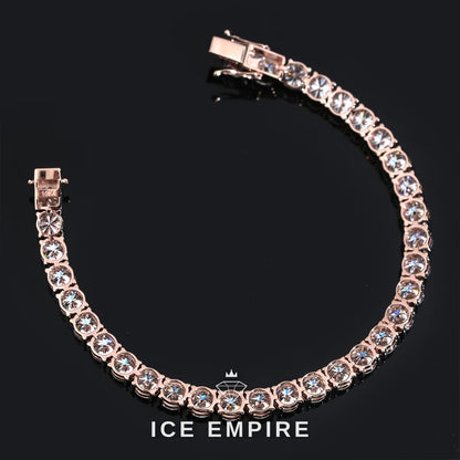 Iced Out 10K Gold Moissanite Tennis Chain