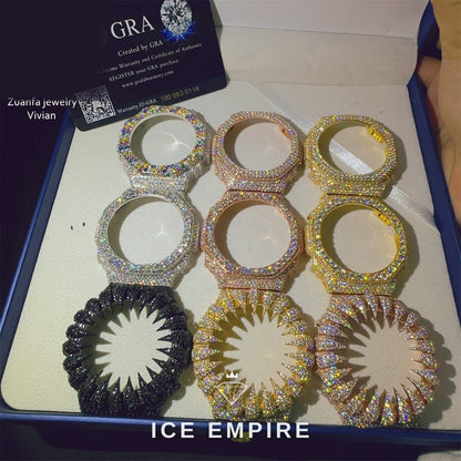 Iced Out 925 Silver Moissanite Watch