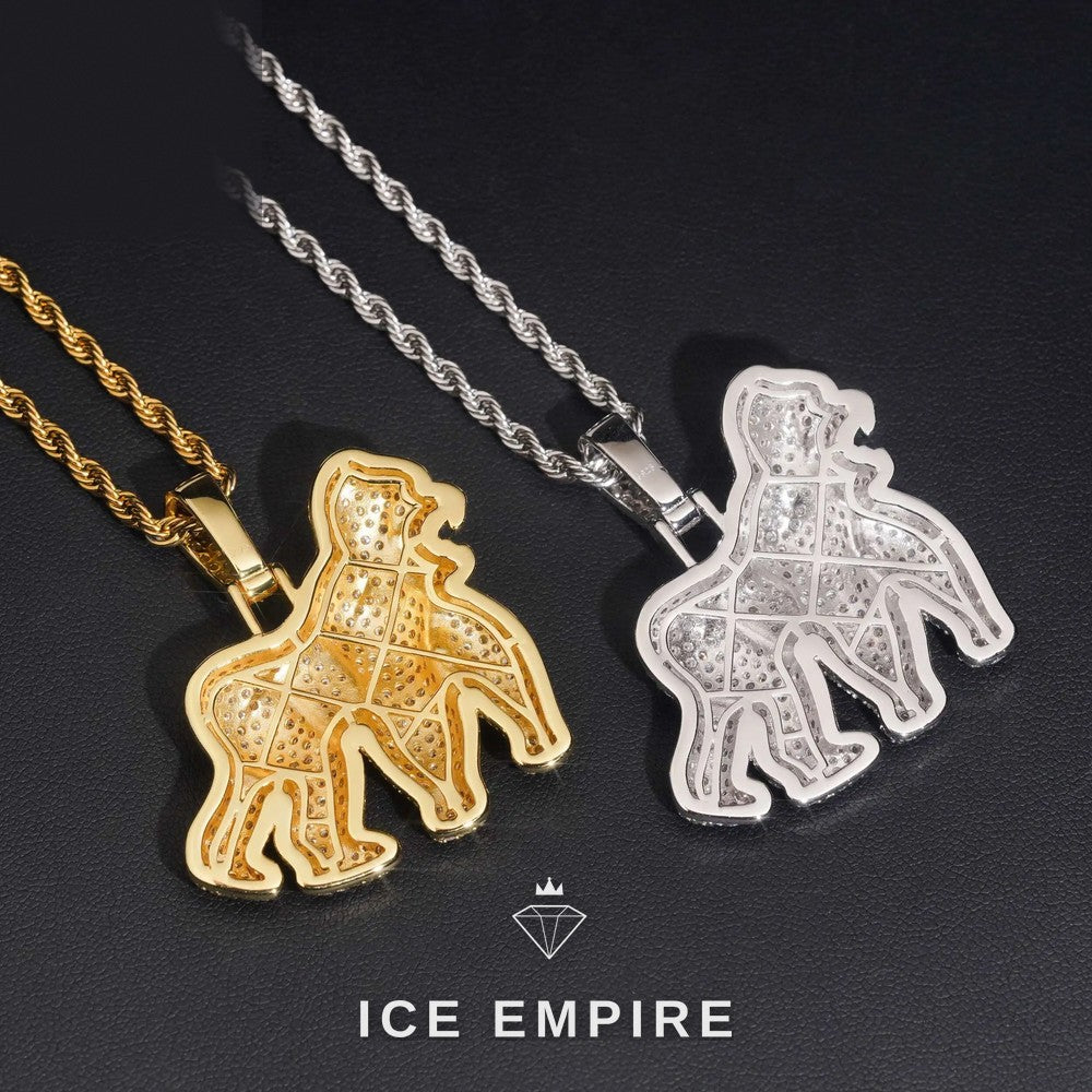 Iced Out Rose Gold Plated Pendant