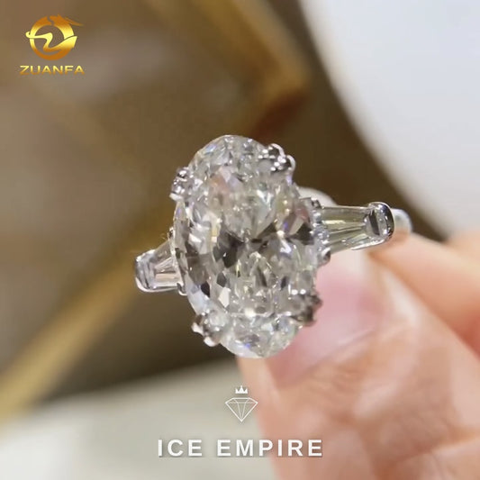 Iced Out 14K Gold Lab Grown Diamond Ring