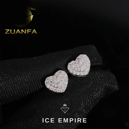 Iced Out 925 Silver Moissanite Earrings