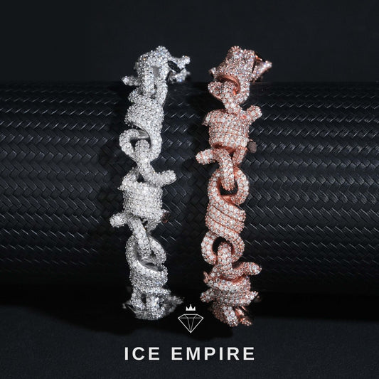 Iced Out 925 Silver Moissanite Cuban Chain