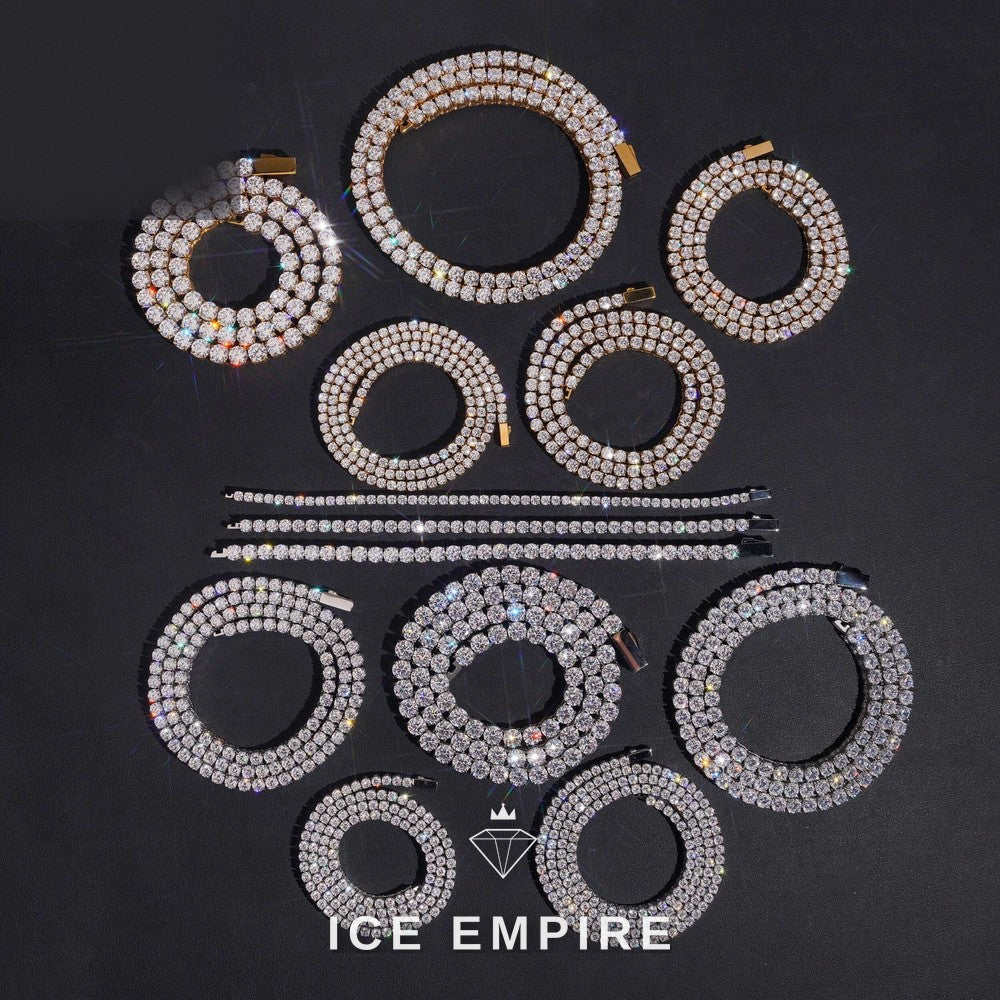 Iced Out Rose Gold Plated Tennis Chain