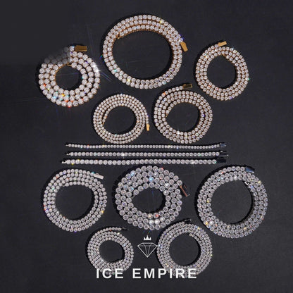 Iced Out Rose Gold Plated Tennis Chain
