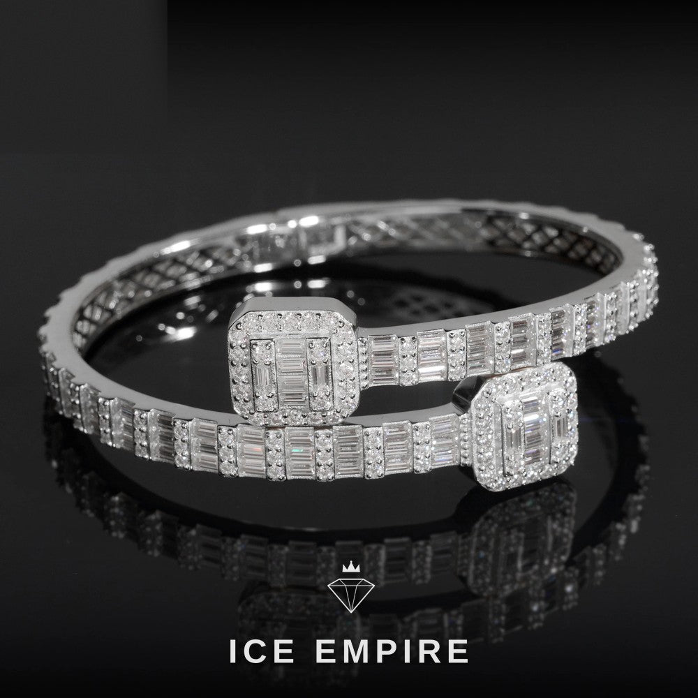 Iced Out Baguette Rose Gold Plated Moissanite Bracelet