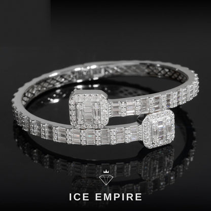Iced Out Baguette Rose Gold Plated Moissanite Bracelet