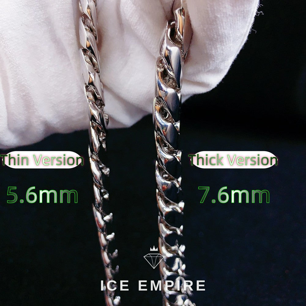 Iced Out Rose Gold Moissanite Cuban Chain