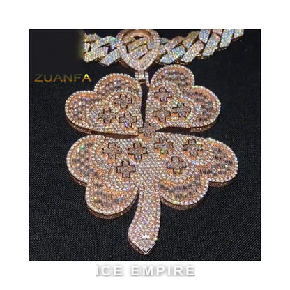 Iced Out 925 Silver Moissanite Pendant