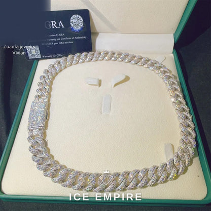 Iced Out Rose Gold Plated Moissanite Cuban Chain