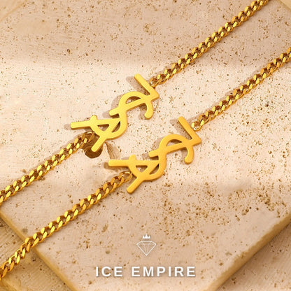 Iced Out 18K Gold Bracelet