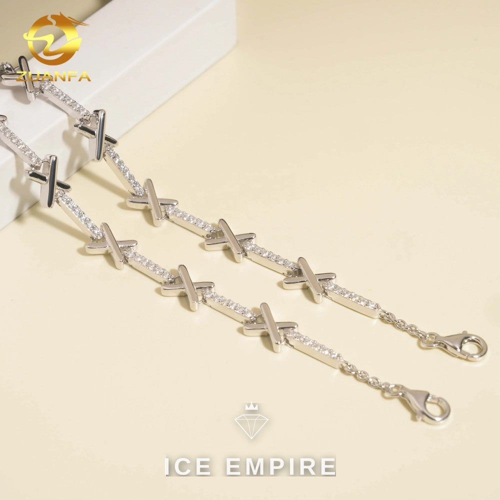 Iced Out 925 Silver Moissanite Bracelet