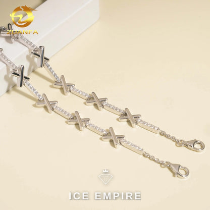 Iced Out 925 Silver Moissanite Bracelet