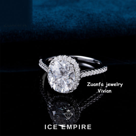 Iced Out 925 Silver Moissanite Ring