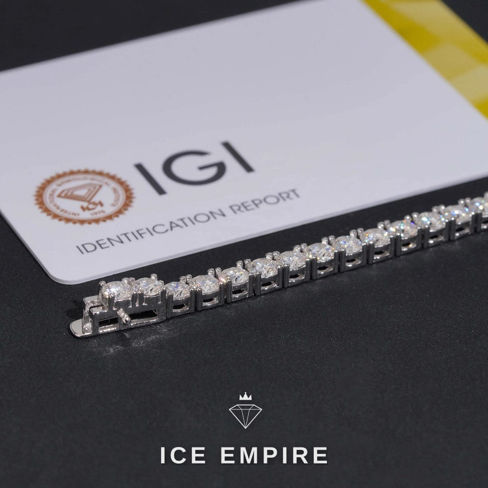Iced Out 925 Silver Lab Grown Diamond Tennis Bracelet