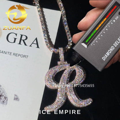 Iced Out Rose Gold Plated Moissanite Pendant