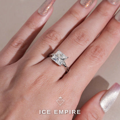 Iced Out 18K Gold Moissanite Wedding Band