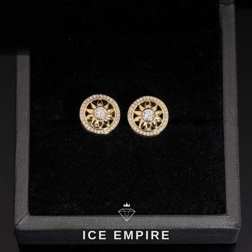 Iced Out 925 Silver Moissanite Stud Earrings