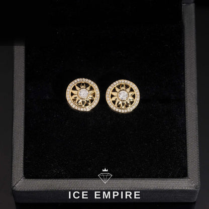 Iced Out 925 Silver Moissanite Stud Earrings