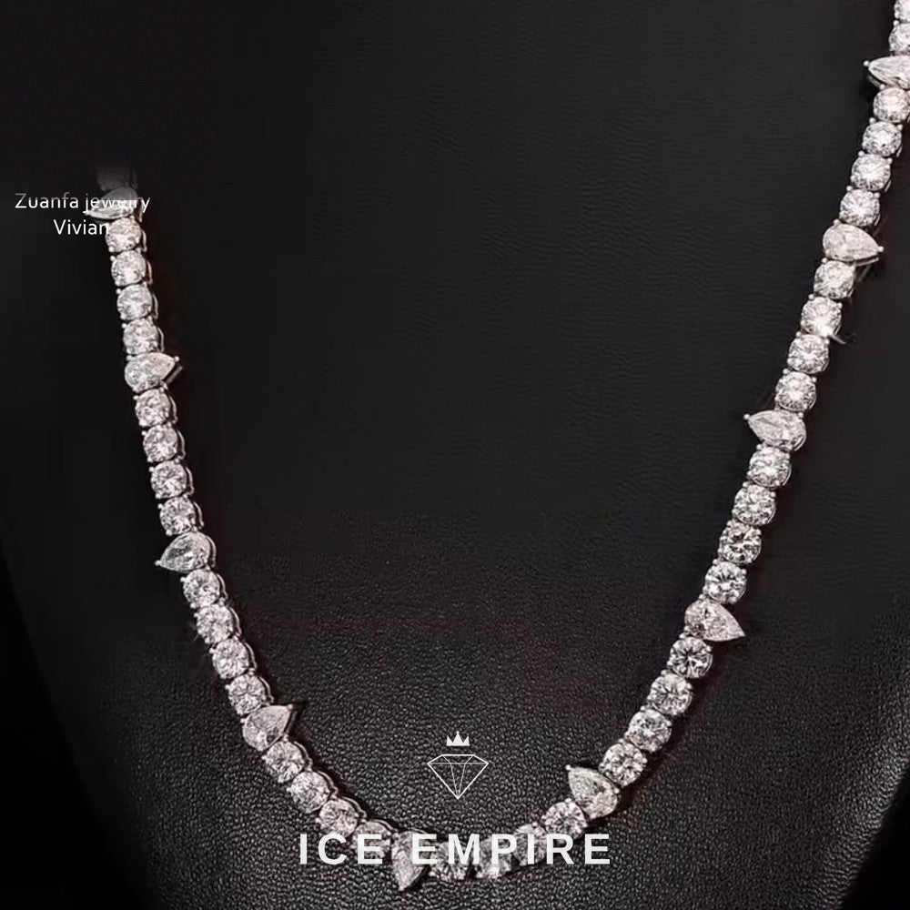 Iced Out Rose Gold Plated Moissanite Cuban Chain
