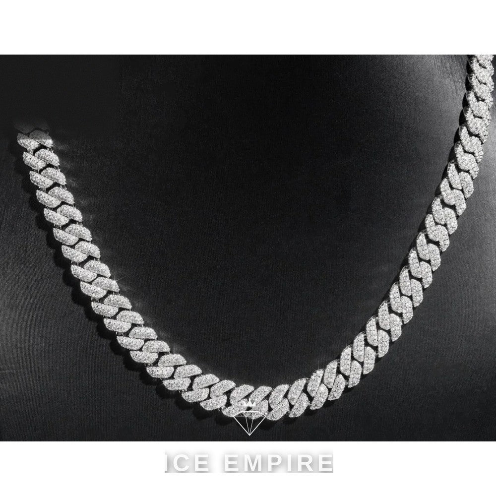 Iced Out Rose Gold Plated Moissanite Cuban Chain
