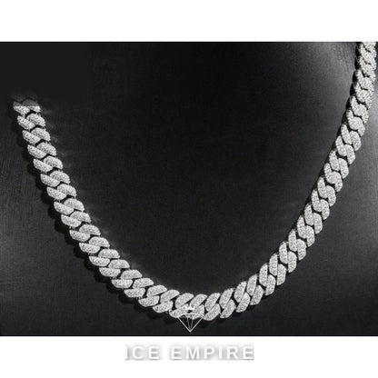 Iced Out Rose Gold Plated Moissanite Cuban Chain