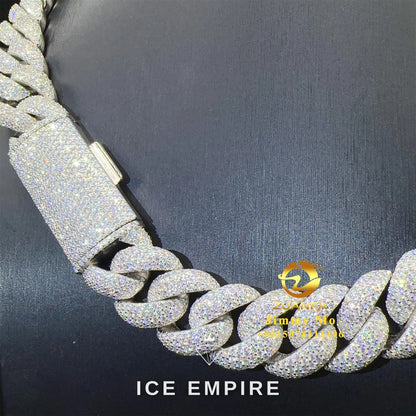 Iced Out Rose Gold Plated Moissanite Cuban Chain