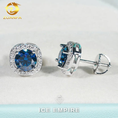 Iced Out 925 Silver Moissanite Earrings