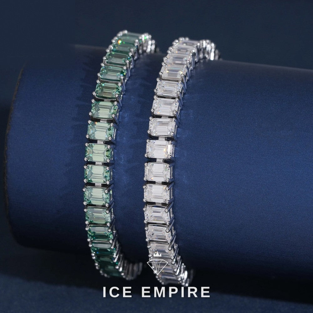 Iced Out 925 Silver Moissanite Tennis Bracelet