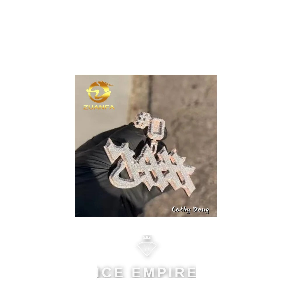 Iced Out Baguette Rose Gold Plated Cuban Chain
