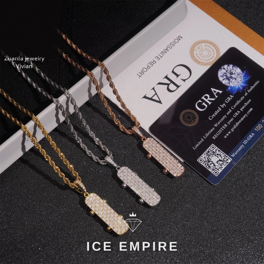 Iced Out 925 Silver Moissanite Pendant