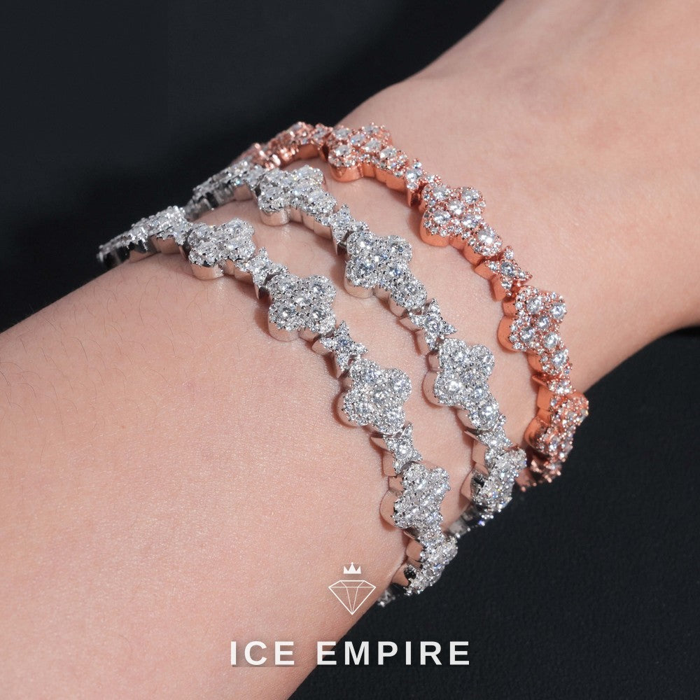 Iced Out Cross Rose Gold Plated Moissanite Cuban Chain