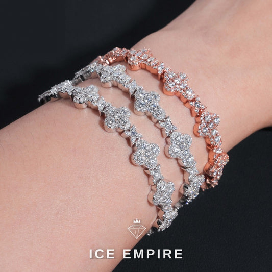 Iced Out Cross Rose Gold Plated Moissanite Cuban Chain