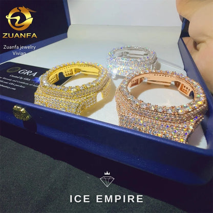 Iced Out 925 Silver Moissanite Watch