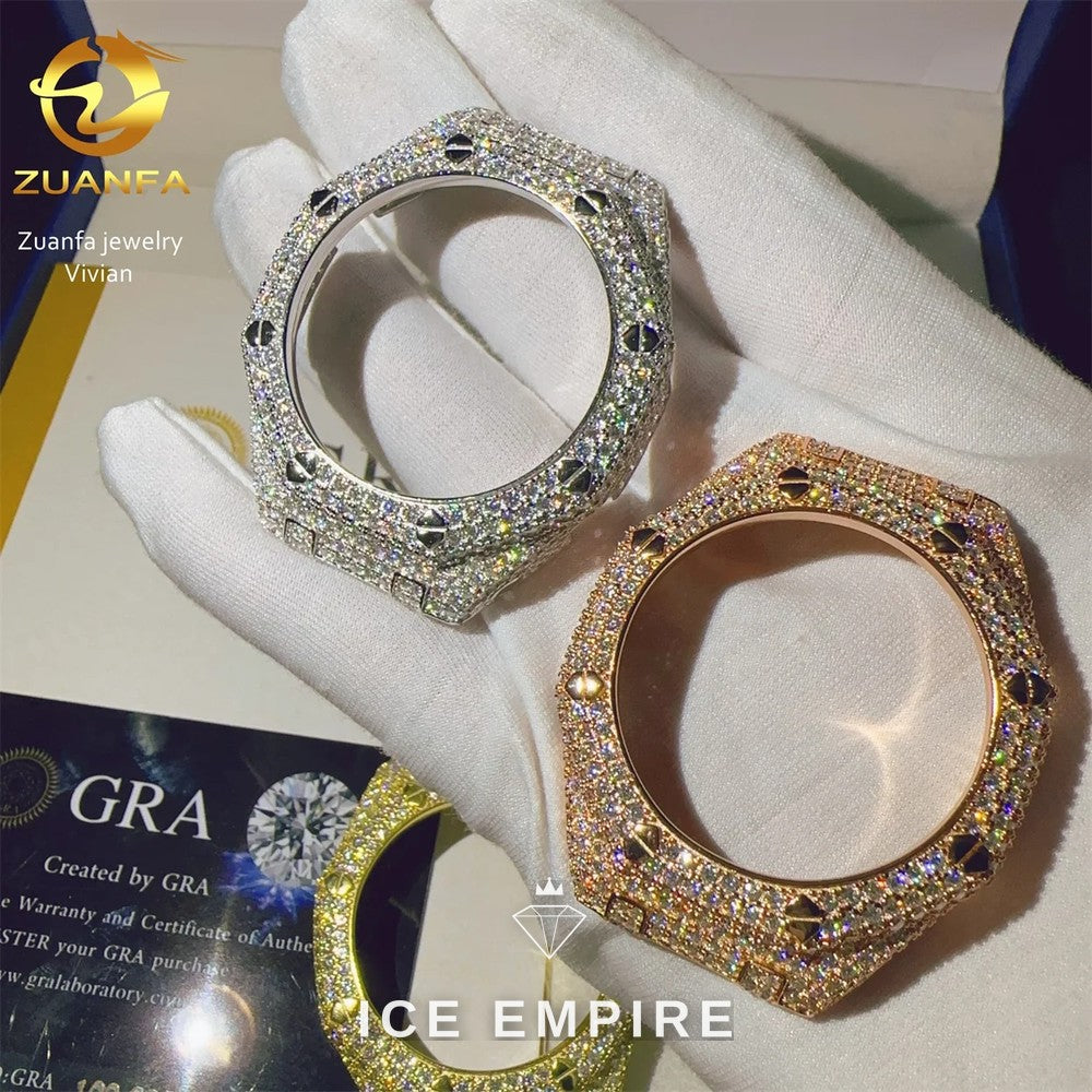 Iced Out 925 Silver Moissanite Watch