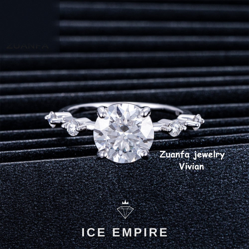 Iced Out 925 Silver Moissanite Ring
