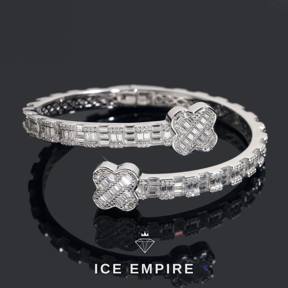 Iced Out Baguette Rose Gold Plated Moissanite Bracelet