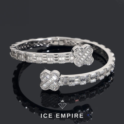 Iced Out Baguette Rose Gold Plated Moissanite Bracelet
