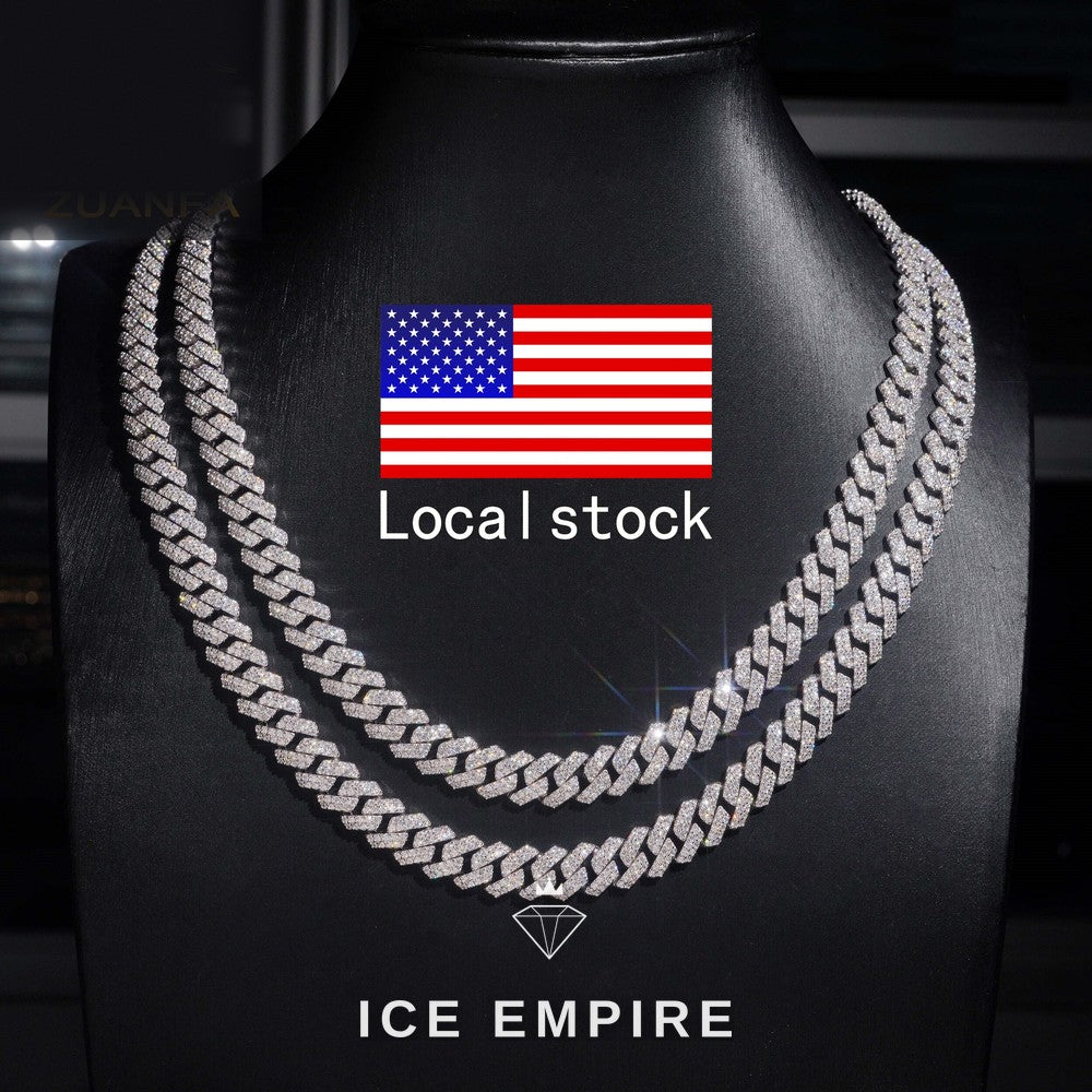 Iced Out Gold Plated Moissanite Cuban Chain