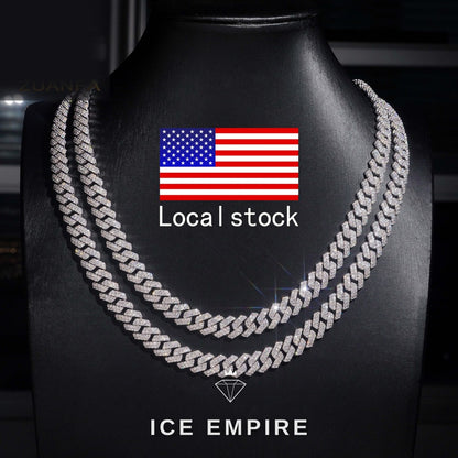 Iced Out Gold Plated Moissanite Cuban Chain
