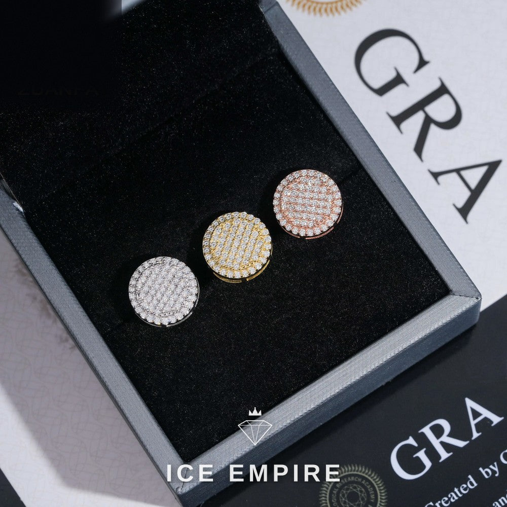 Iced Out 925 Silver Moissanite Stud Earrings